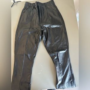 Leather Split Hem Abercrombie Curve Love Pants